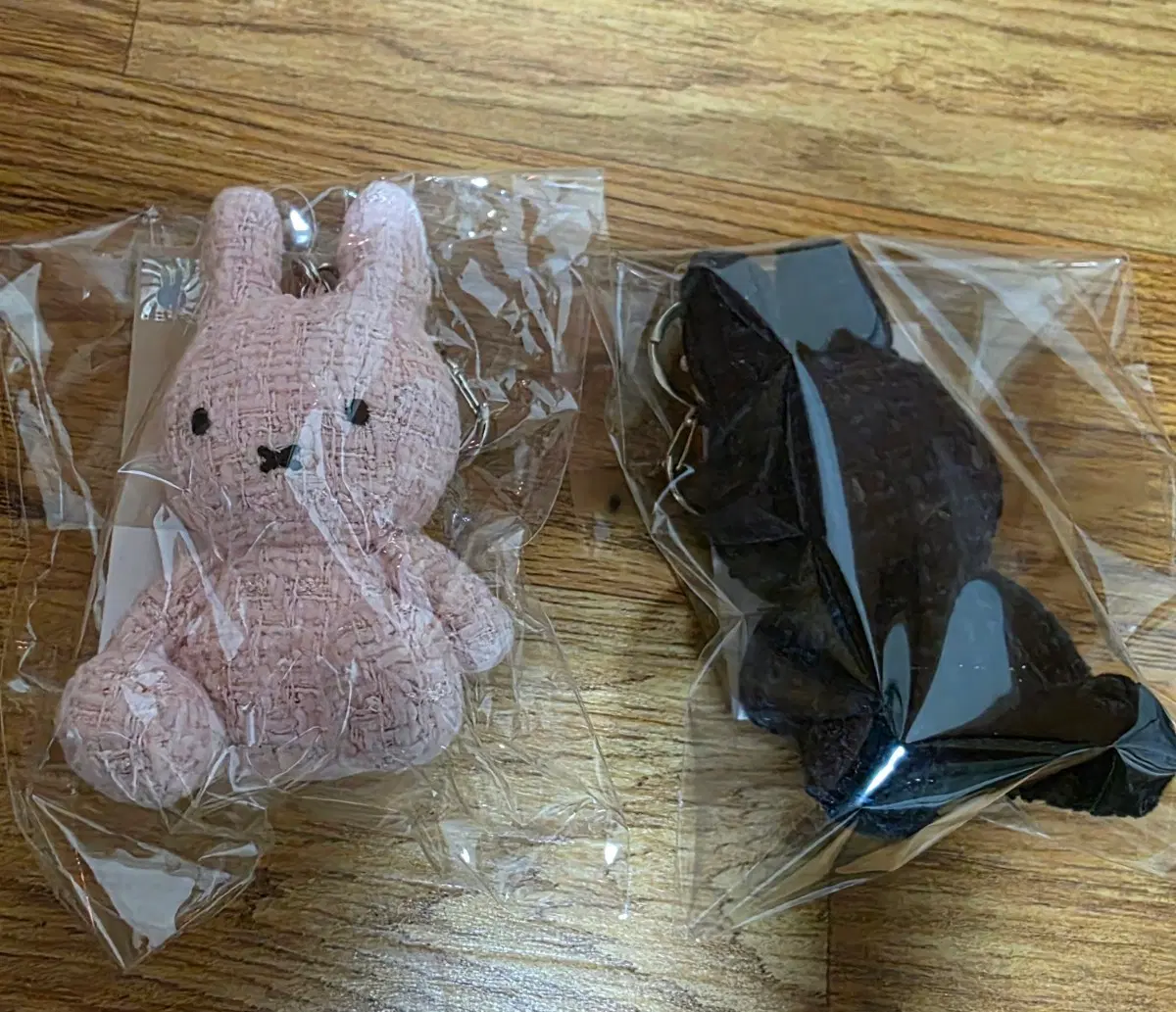 트위드 미피 인형 키링 세트