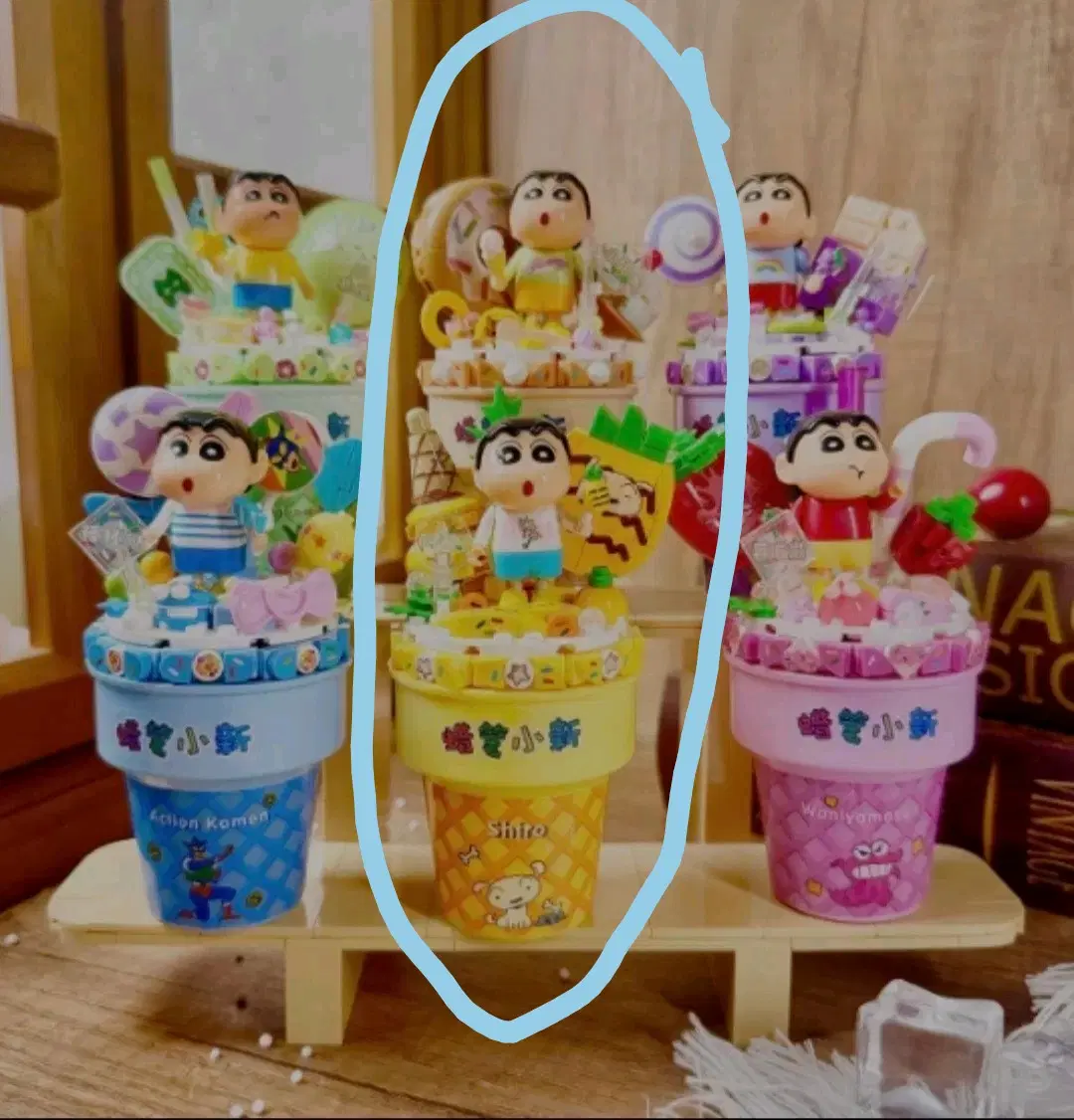 짱구는못말려 아이스크림 조립블럭 피규어