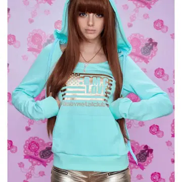 베메클 BMC LOVE hoodie 후드티 민트 베이비메탈클럽 | 후드티/후드