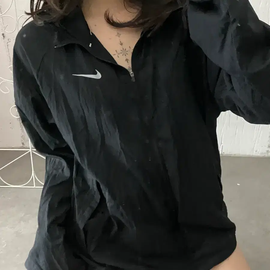 나이키 블랙 집업 바람막이 xl 빈티지