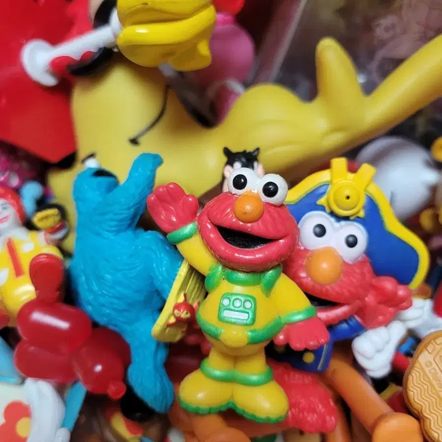 세서미 스트리트 엘모 쿠키 몬스터 피규어