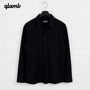 [컨디션 최상] glamb 그램 Monotone 긴팔 셔츠 블랙