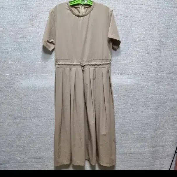 x307 플리츠 반팔 롱 원피스