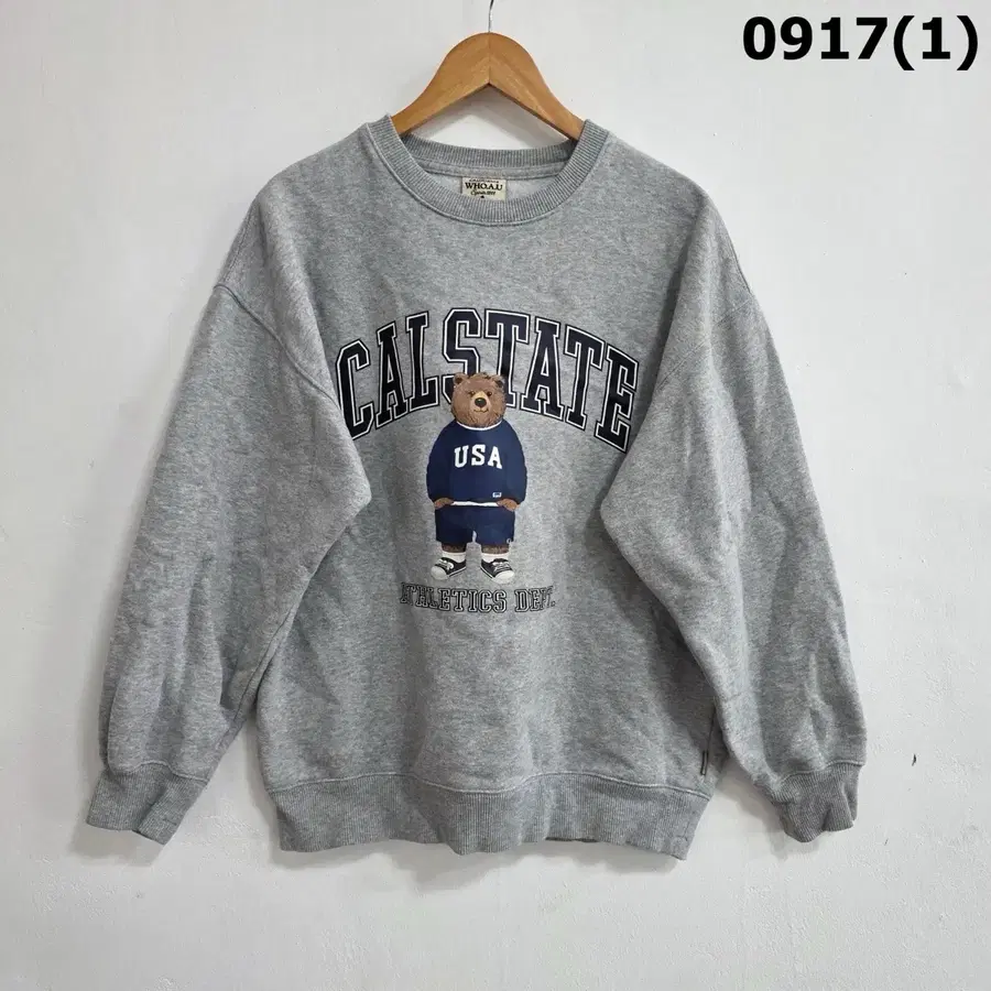 후아유 캘스테이트 베어 맨투맨 s