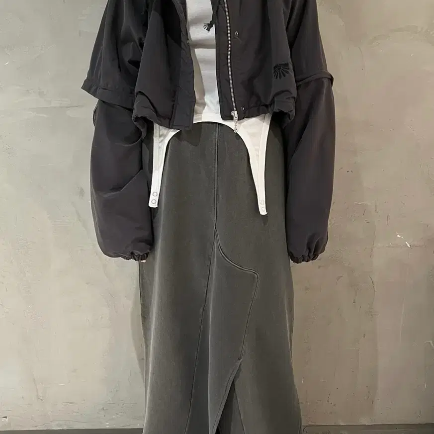 스탠드얼론 standalone Military Cotton Maxi Skirt