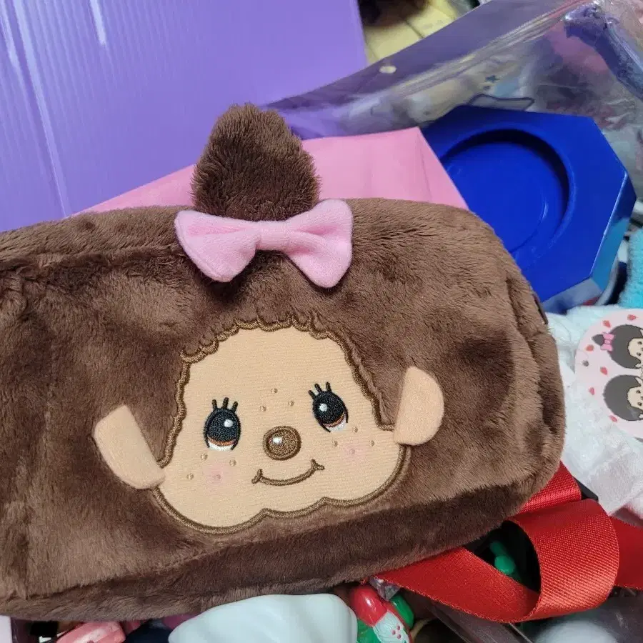 몬치치 파우치 브라운 새상품