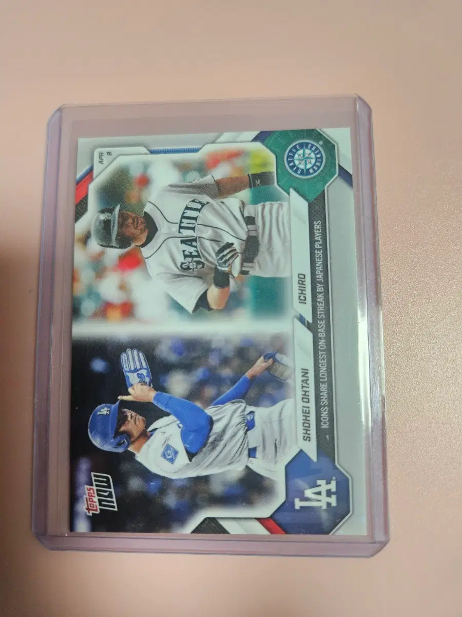 오타니 2026 Topps Now 이치로 연속 출루 동률 기념 기념