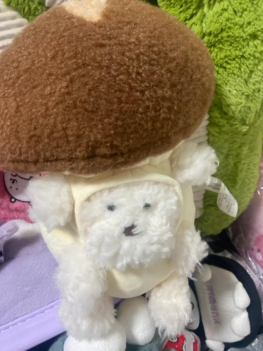 버섯 강아지 인형