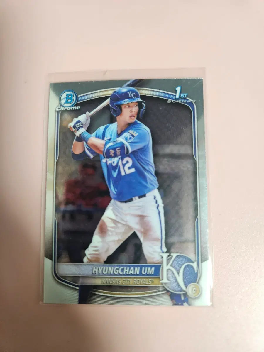 엄형찬 2025 바우만크롬 1st bowman base 카드