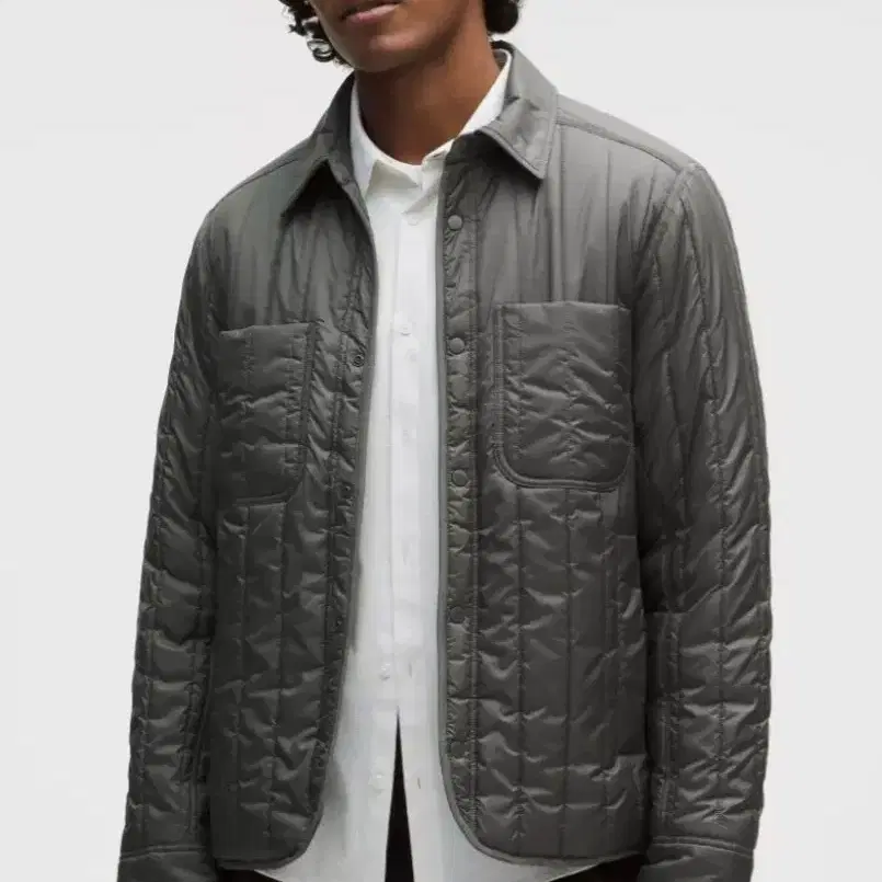 남성 Lululemon 룰루레몬 카키그린 카라패딩 셔츠 자켓 경량 아우터 S (시착만 해본 새제품)