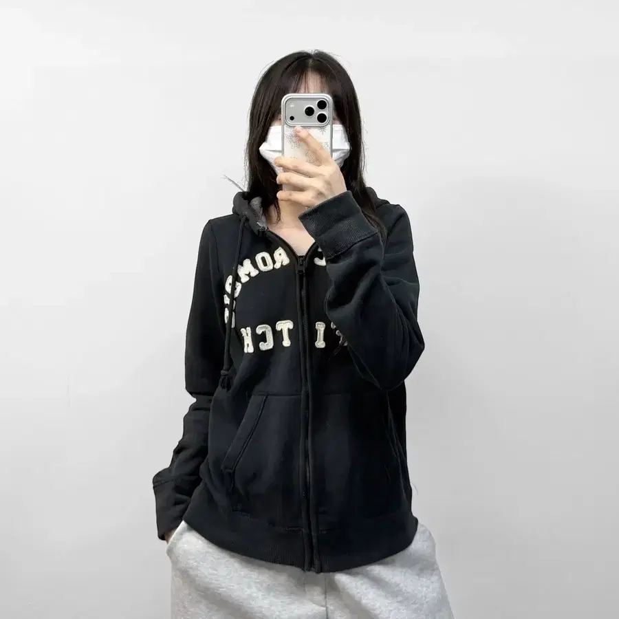 아베크롬비 스펠 로고 후드집업 네이비