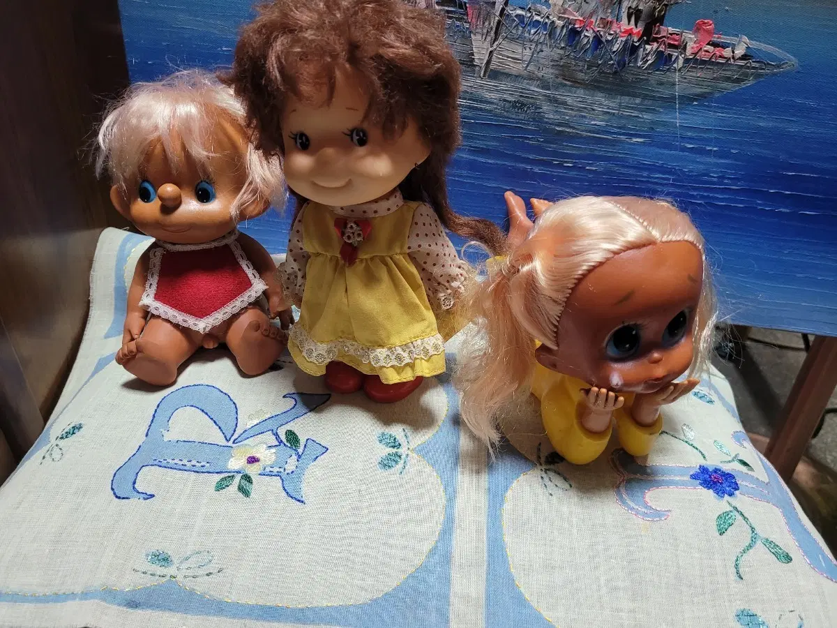 옛날 빈티지 못난 인형 3종 세트 오리지날