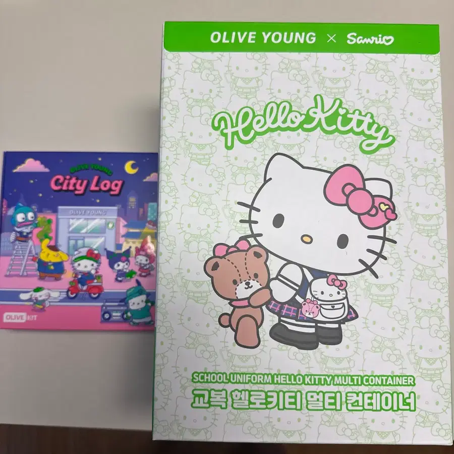 올영 헬로키티 교복 컨테이너 올영키트 올리브키트