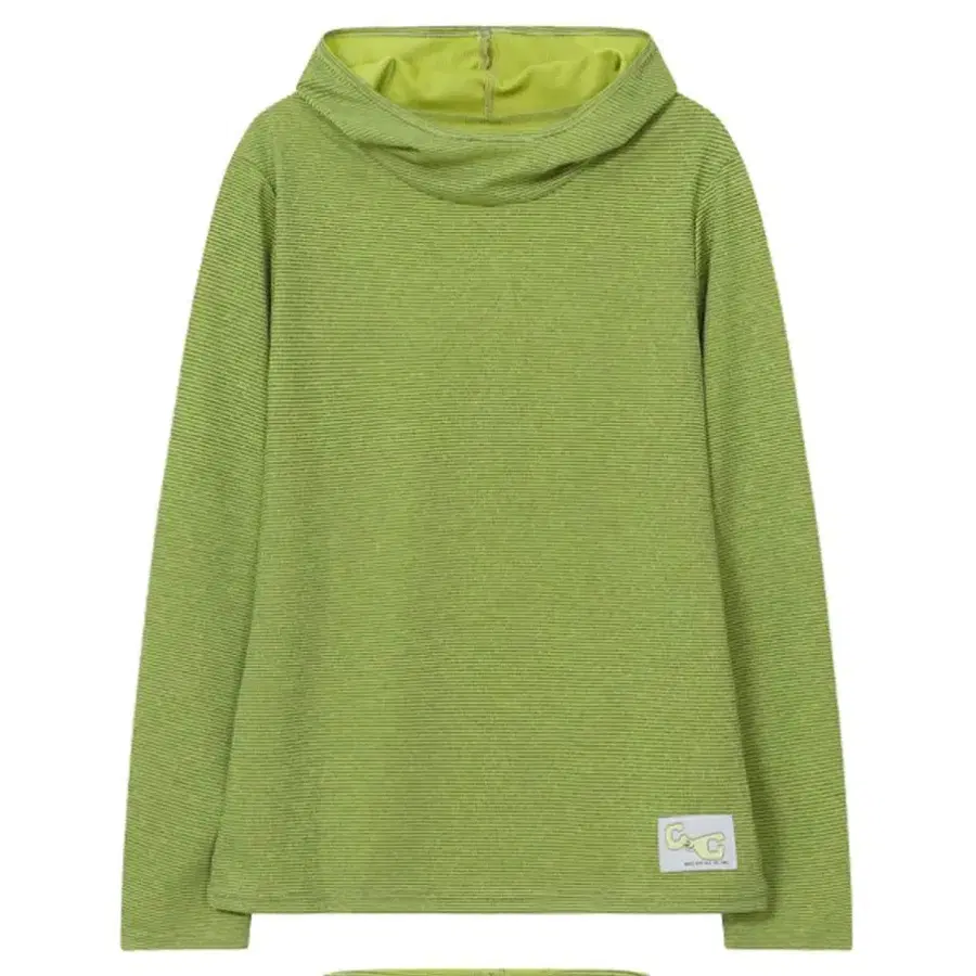 챈스챈스 롱슬리브) CEC LIGHTWEIGHT LABEL HOODIE (NEON GREEN)