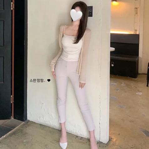 수입의류 아카시화 청담 스판 9부 슬랙스