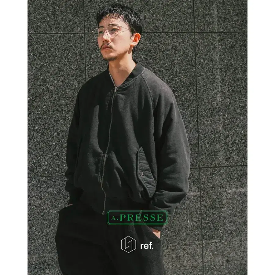 [2] 24AW 아프레쎄 for ref. 실크 패딩 자켓 블랙