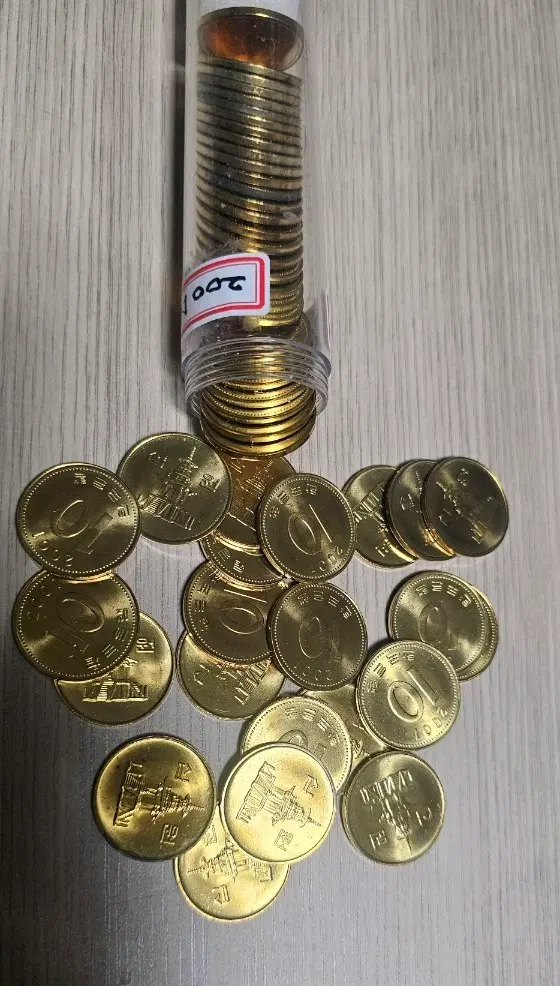 (미사용) 2001년 10원 동전 50개 1롤
