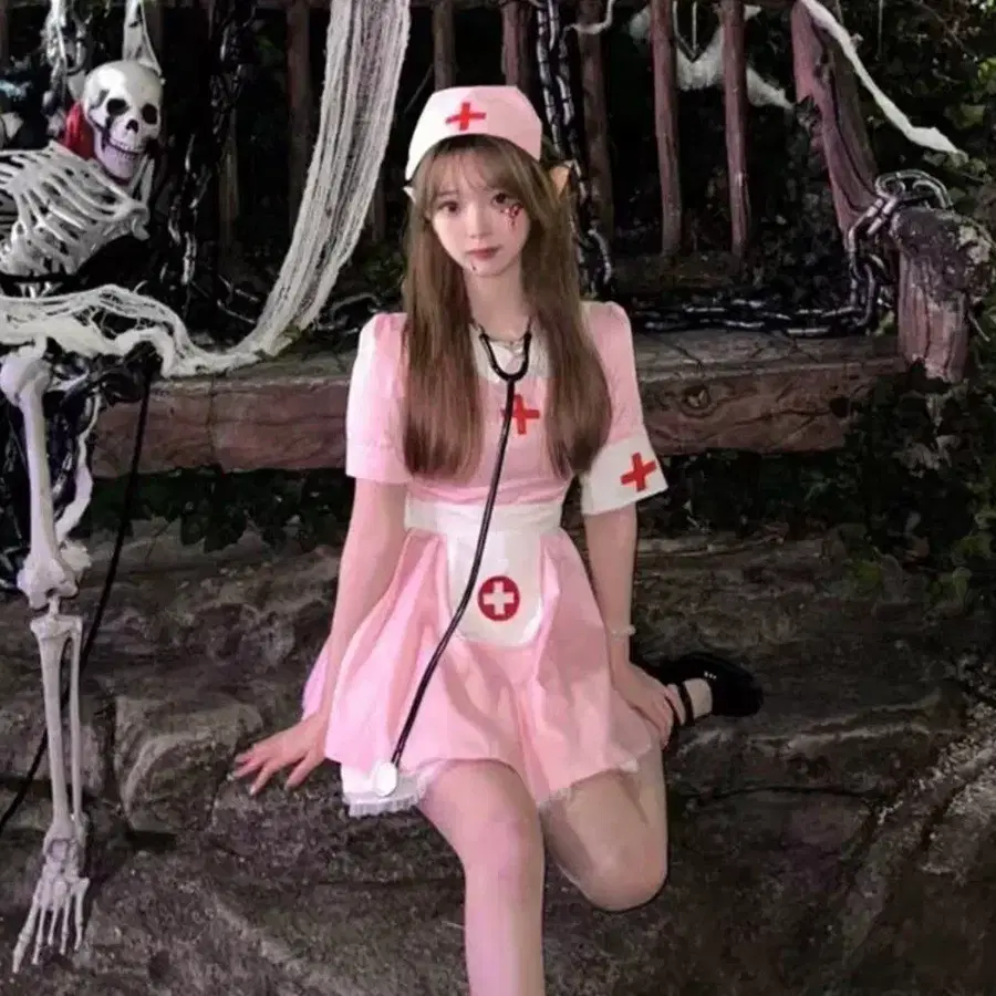 간호사 코스튬 너스 병동 코스프레 졸업사진