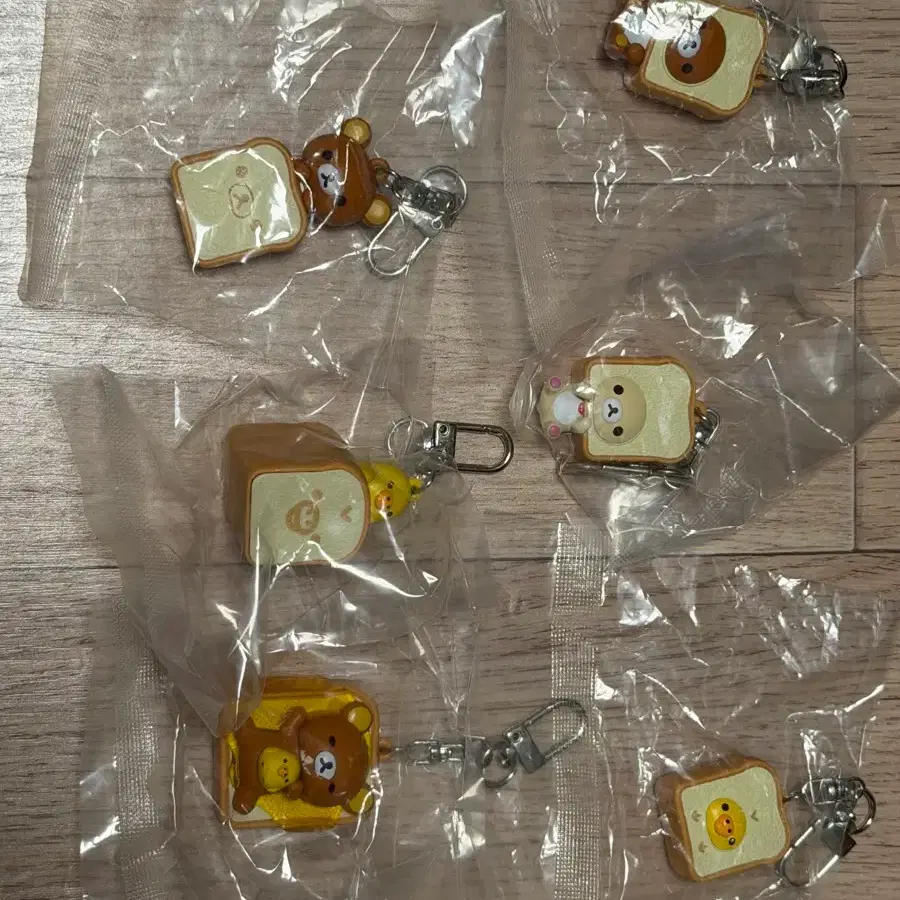 (히든포함) 리락쿠마 식빵키링 6종 풀세트