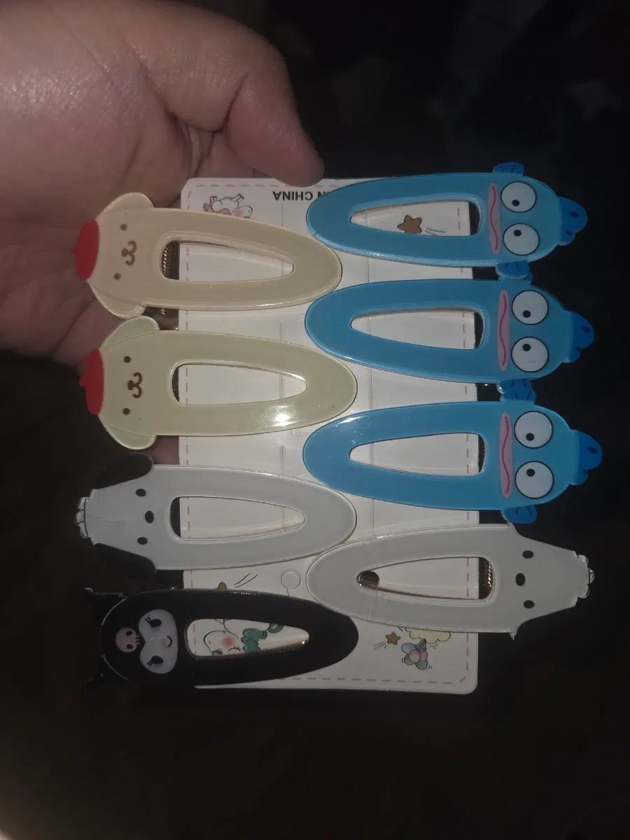 새상품:)산리오 머리핀(한교동,쿠로미,폼폼푸린,포차코)