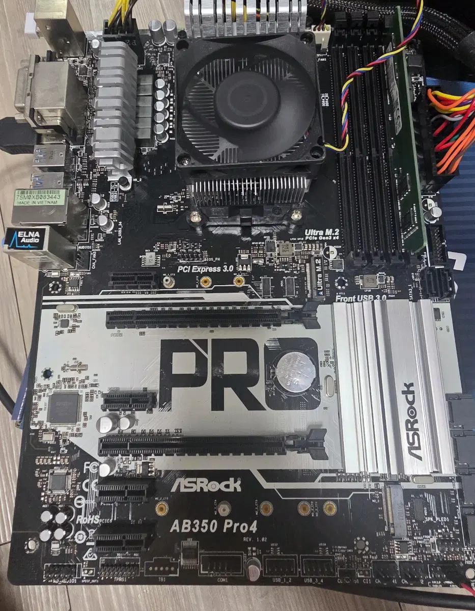 asrock ab350 pro4 메인보드 단품 (하자o)