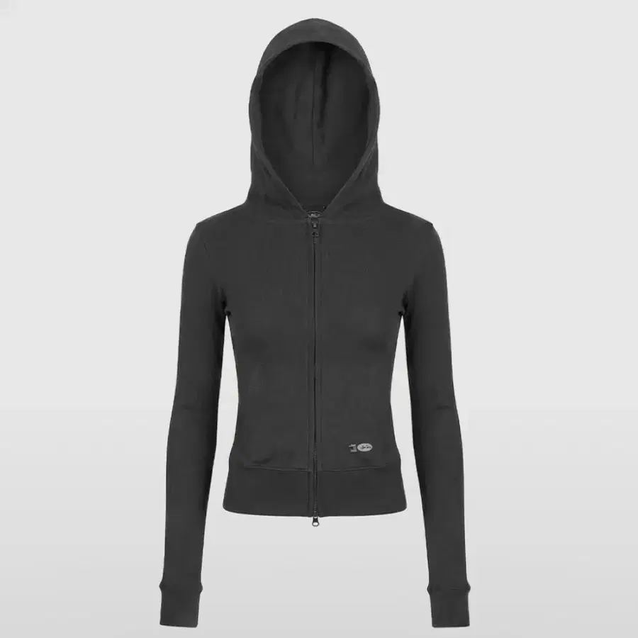 배드블러드 BS Cotton Jersey Zip-Up Hoodie - Charcoal