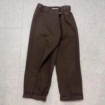 little suzie 리틀스지 랩 와이드 팬츠 브라운 린넨 혼방