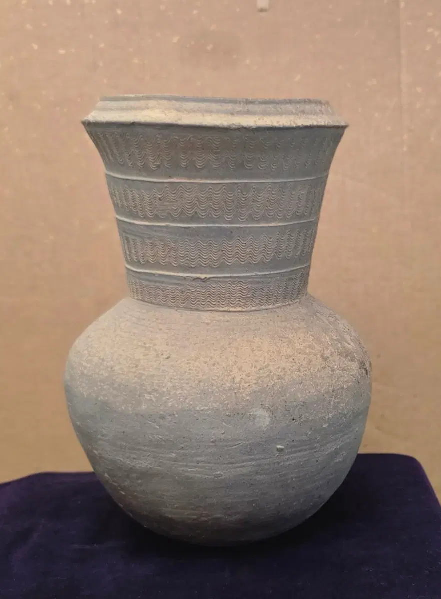 삼국시대 가야/신라 토기 물결문 장경호(높이 24cm)