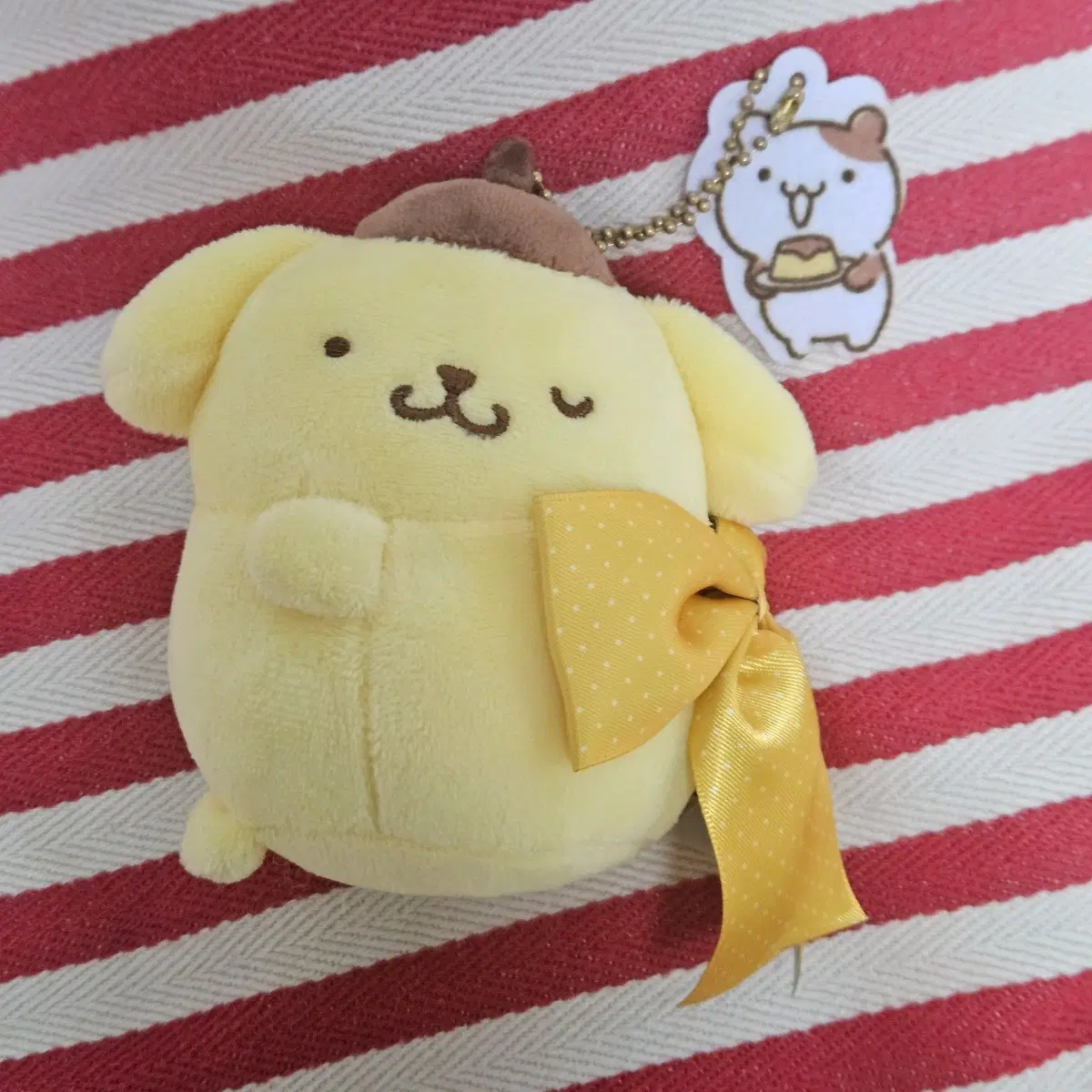 노랑리본 폼폼푸린 인형