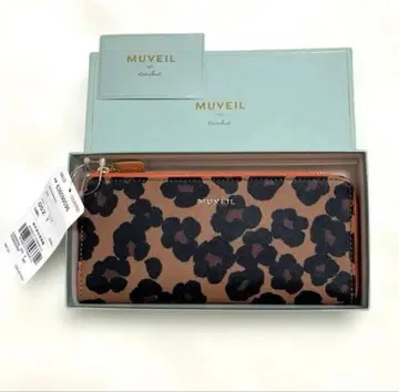[ 가격 인하 중 ] 미사용 새상품 MUVEIL 꽃무늬 레오파드 무늬 장지갑