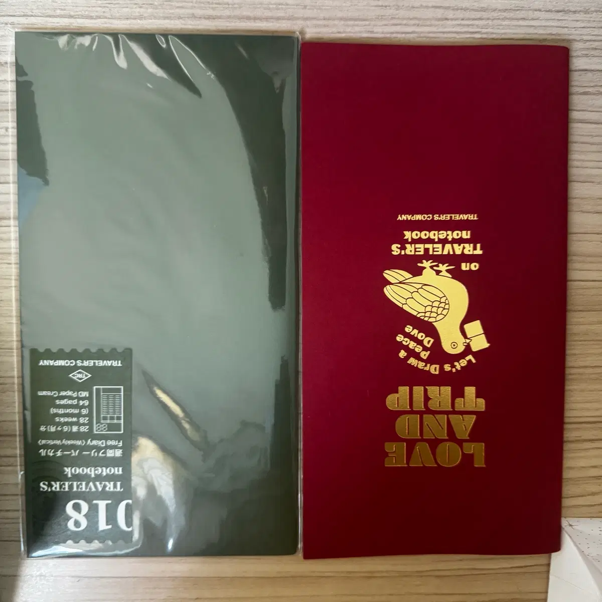 트래블러스노트 018MD페이퍼크림+러브앤트립 에디션 오리지널 사이즈