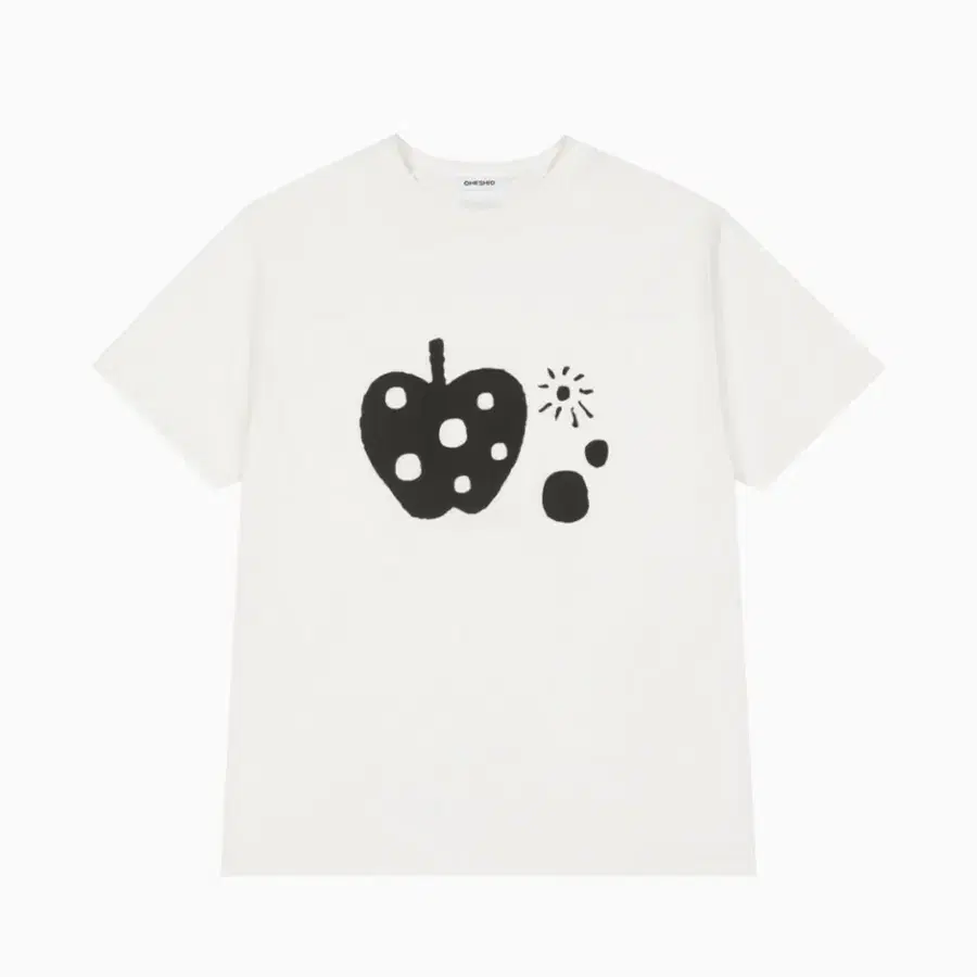오헤시오 APPLE DOT OVERFIT T-SHIRT(아이보리)