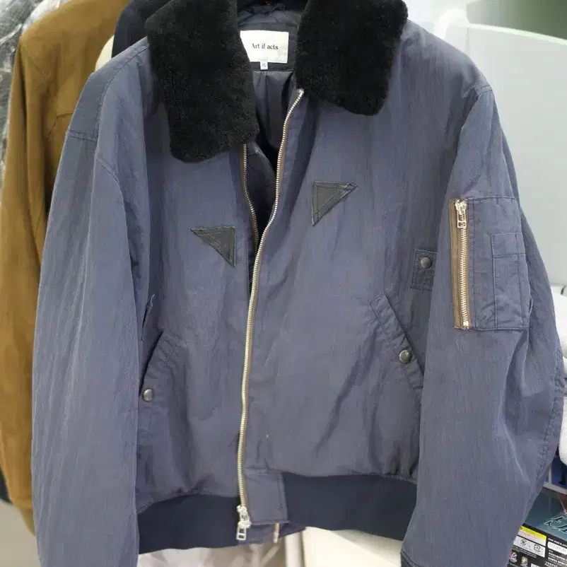 [XL] 아트이프액츠 워시드 B-15 봄버 자켓 다크 네이비