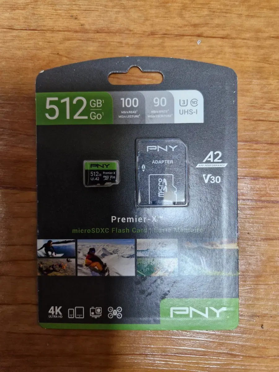 PNY microSDXC Premier-X 512GB 어댑터 포함