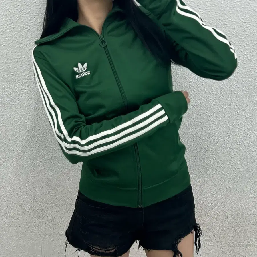 아디다스 파이어버드 화이트라인 그린 트랙탑 90