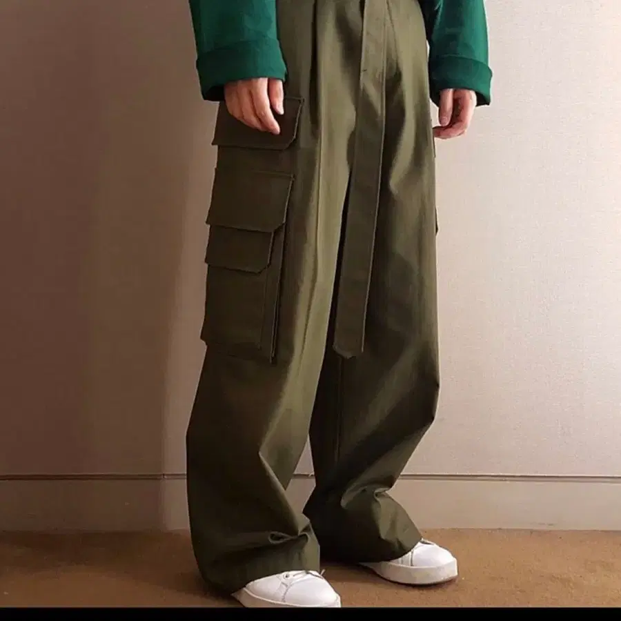 [50]준지 벨티드 카고 검정 카키 일괄