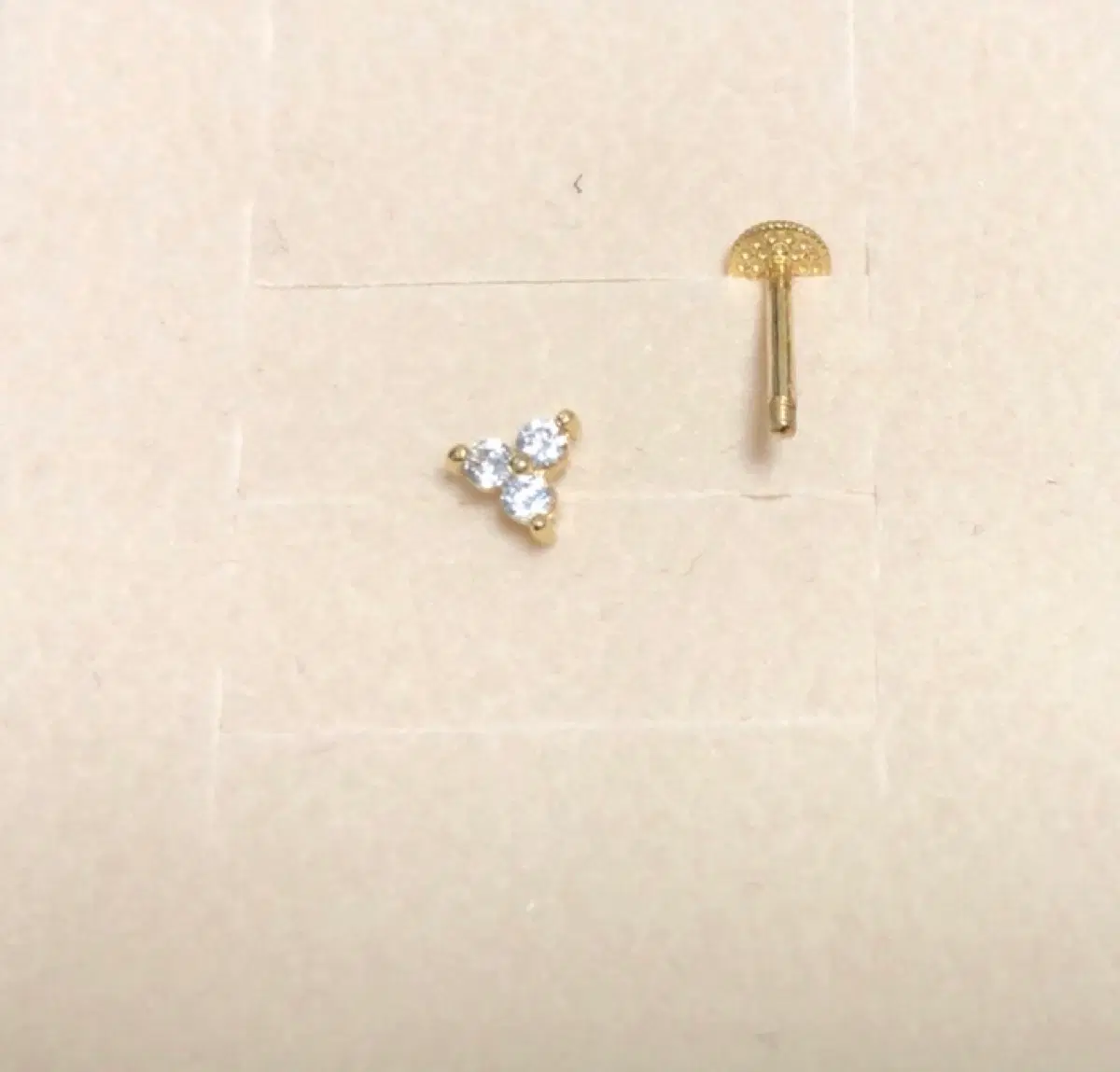 14k 큐빅 라블렛 피어싱 (바두께: 1mm)