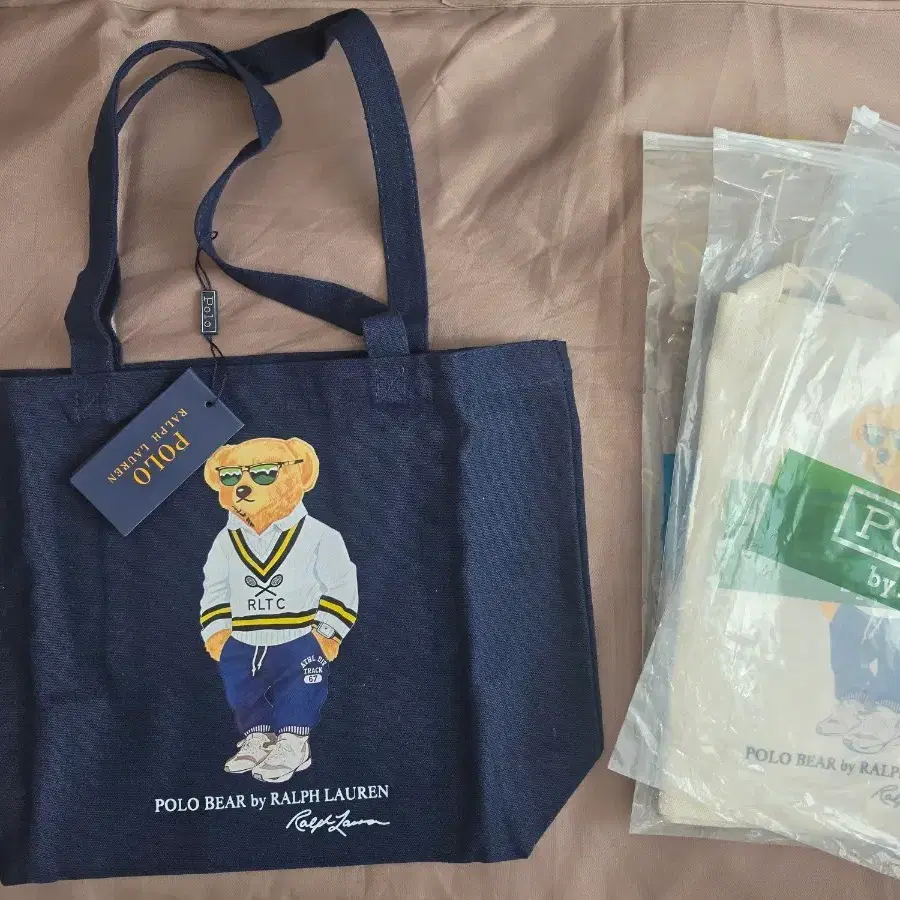 폴로 랄프로렌 베어 토트백 에코백 면가방