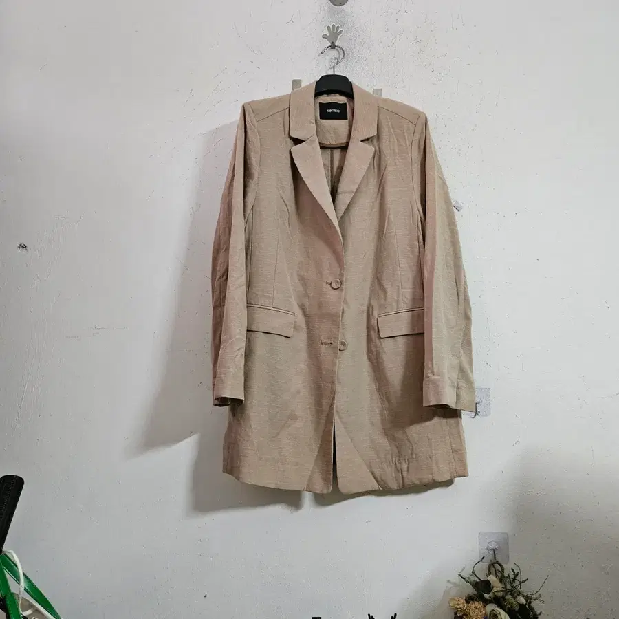여성 린넨 자켓 베이지