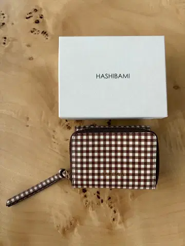 HASHIBAMI 깅엄 체크 미니 지갑