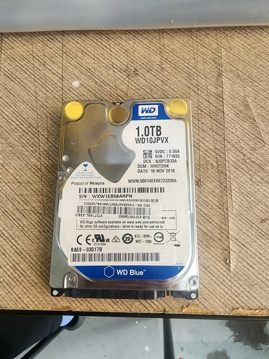 WD 1TB HDD 노트북용