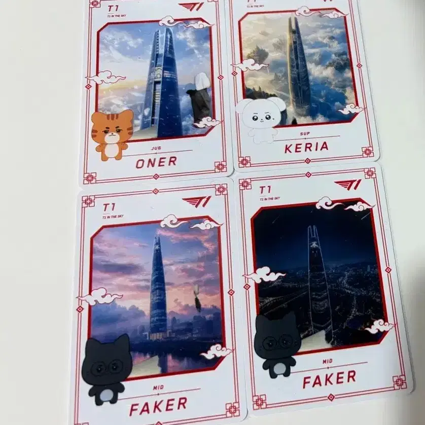 티원 서울스카이 프렌즈카드 오너 페이커 케리아 T1 Seoul sky friends photo Oner Keria faker