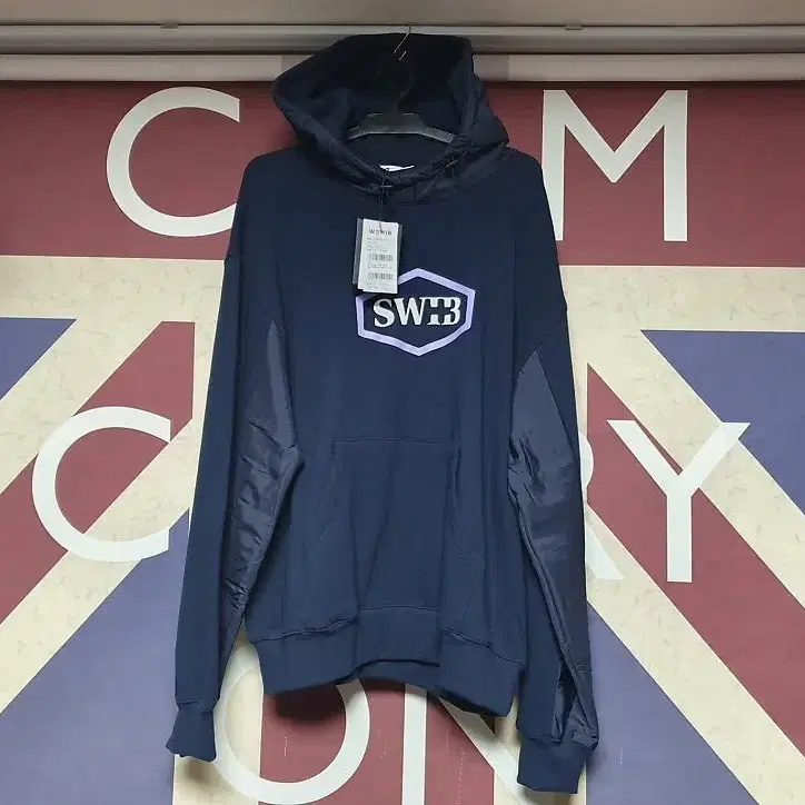 SWIB 스위브 기모 안감 후드티셔츠 L 100 사이즈 네이비