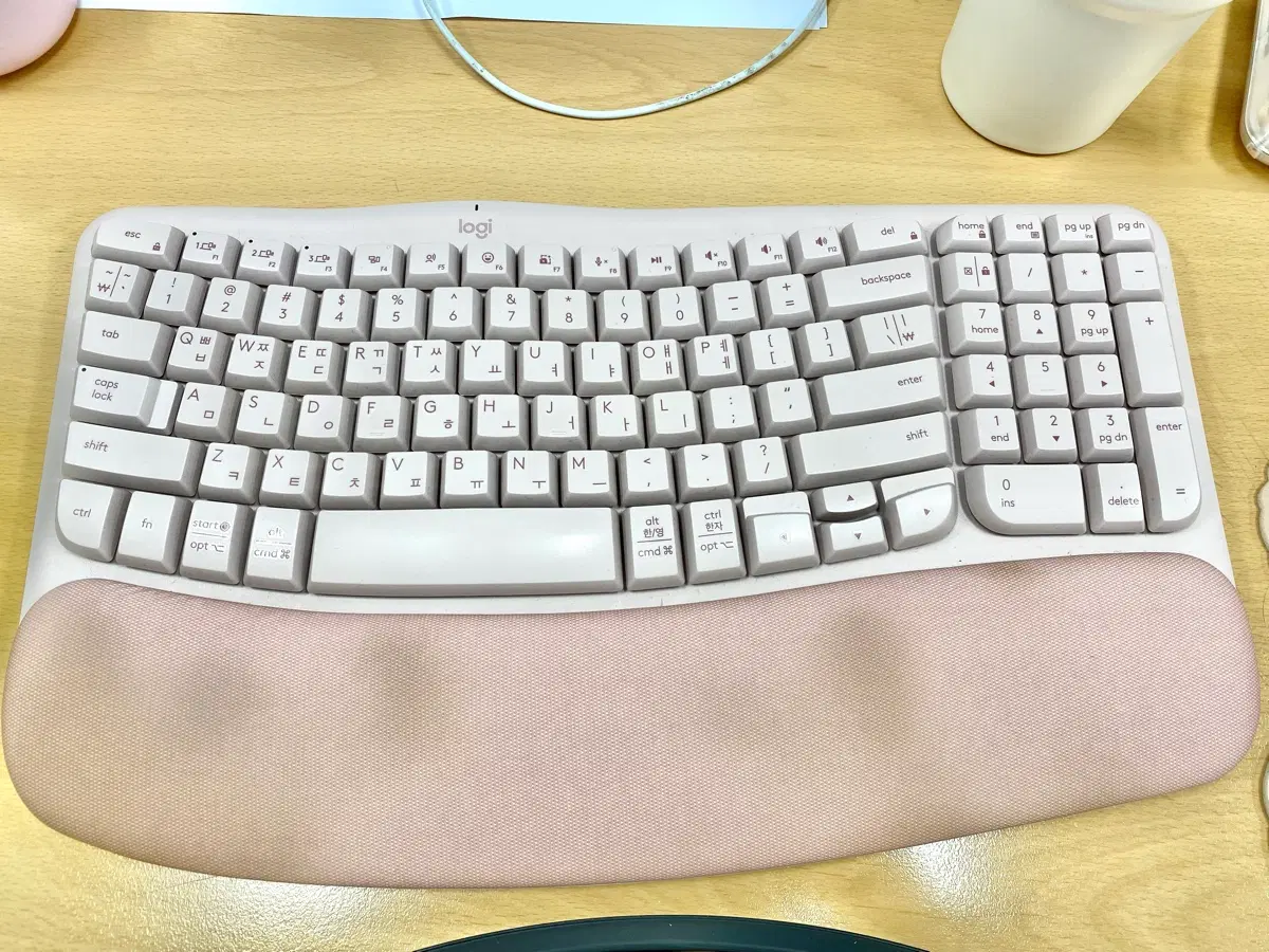 로지텍 Wave keys 키보드 핑크
