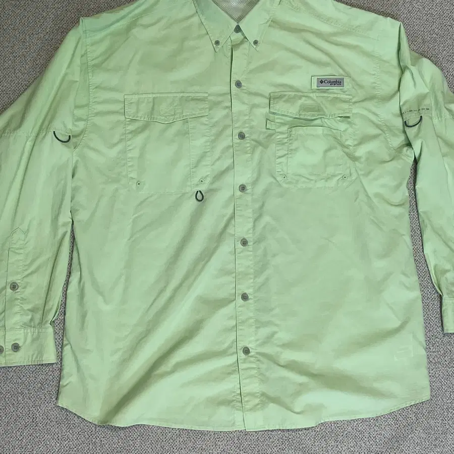 [L] Columbia 컬럼비아 PFG 피싱 셔츠 긴팔 라임 그린
