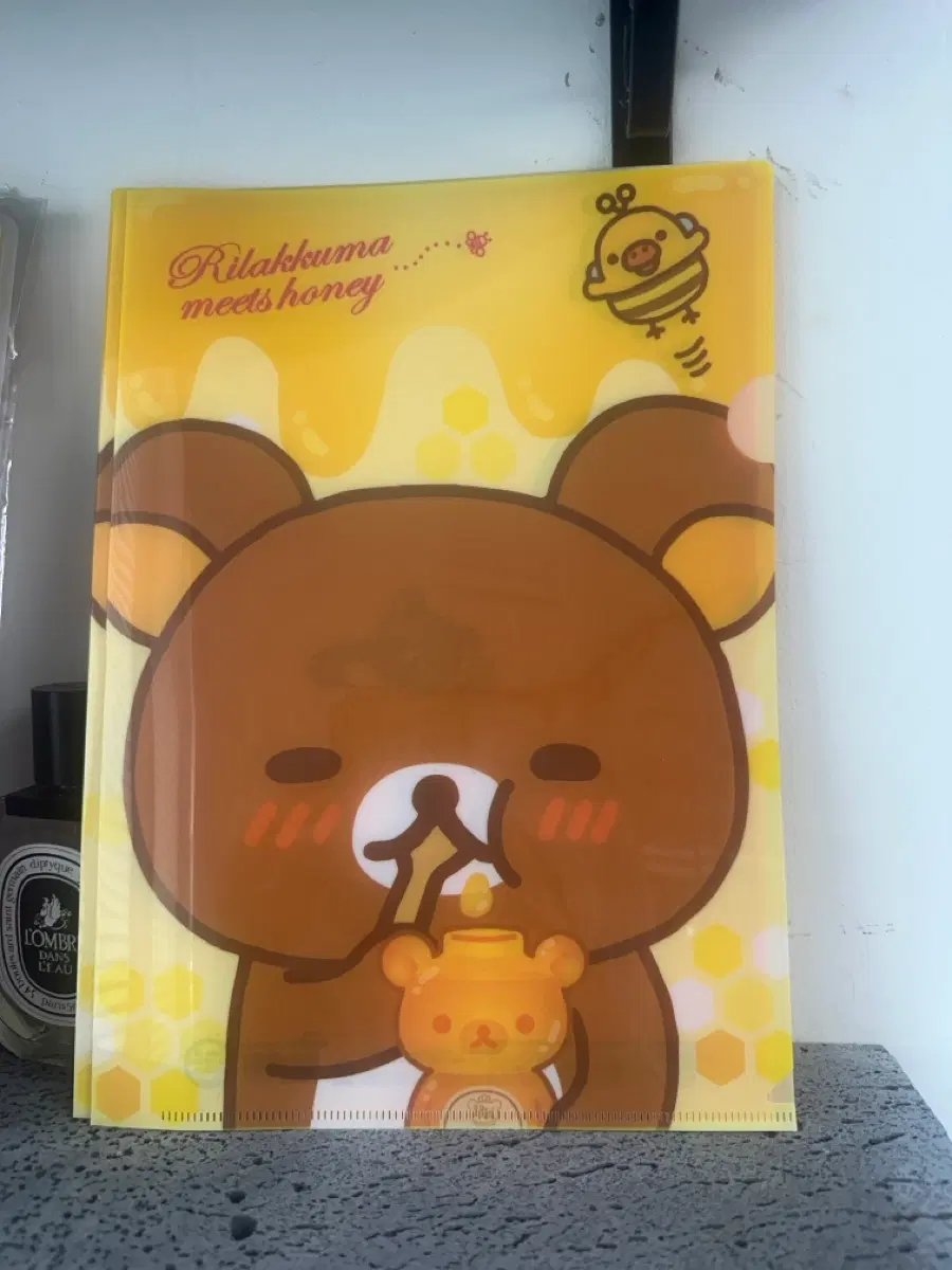 고전 리락쿠마 홀더 파일 화일  꿀먹는 리락쿠마