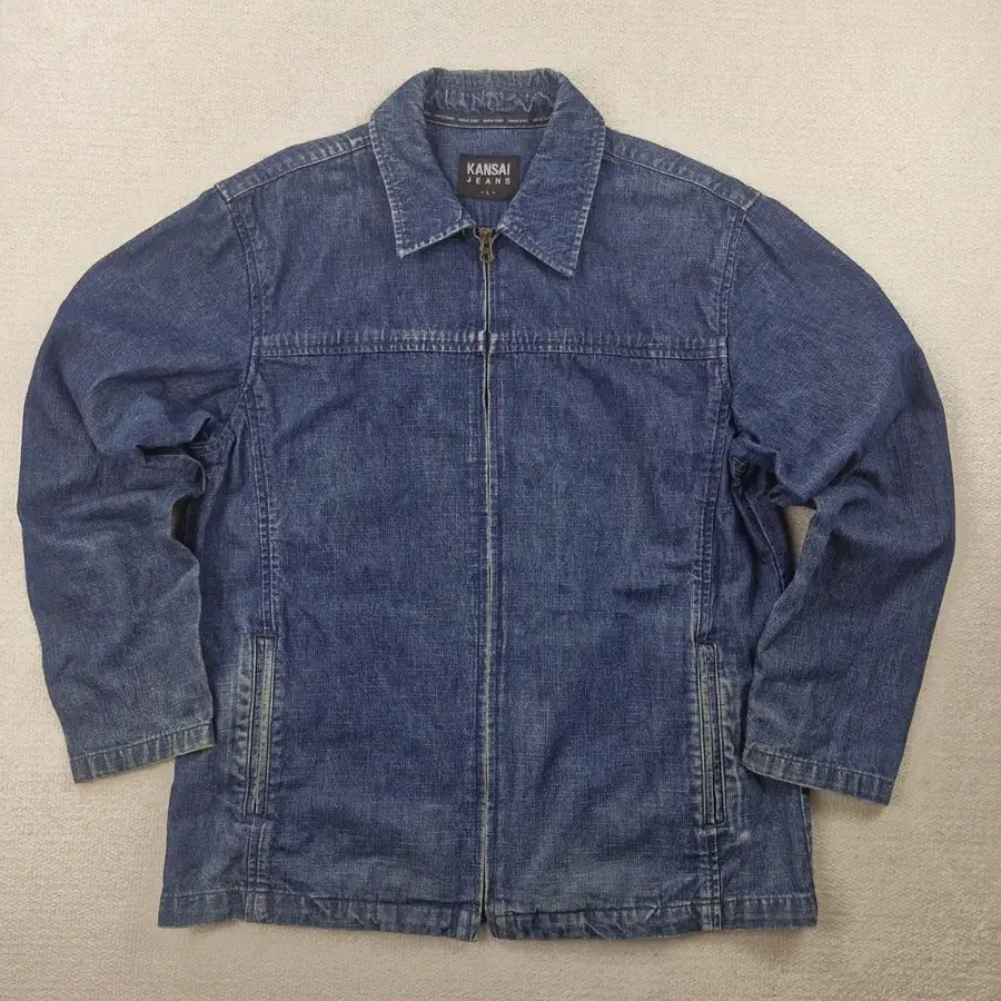 KANSAI JEANS 칸사이 빈티지 워싱 데님 집업 자켓