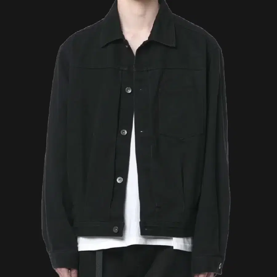(1,s) 이얼즈어고 블랙 데님 트러커 자켓