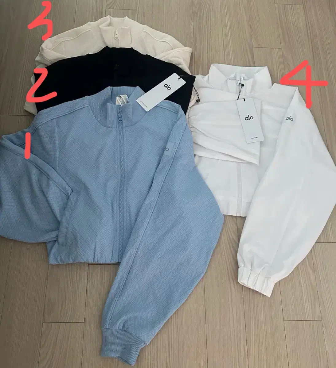 알로요가 크롭집업재킷 3종,클럽하우스크롭재킷화이트 1종