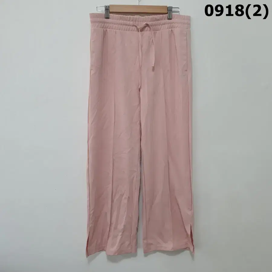 탑텐 핑크색 와이드 통바지 L
